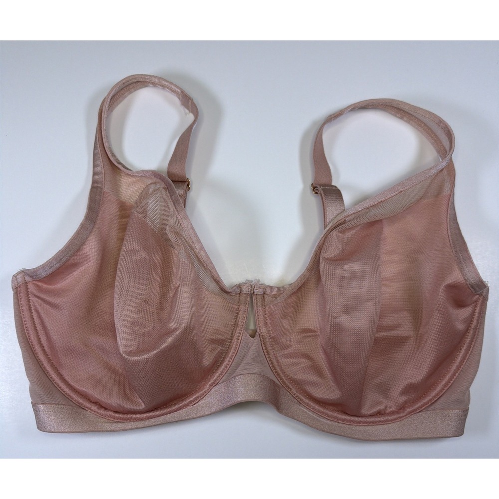 Soma Unbelievable Lift Scoop Balconette Bra Nude 34DDD Underwire Mesh 032201 EUC